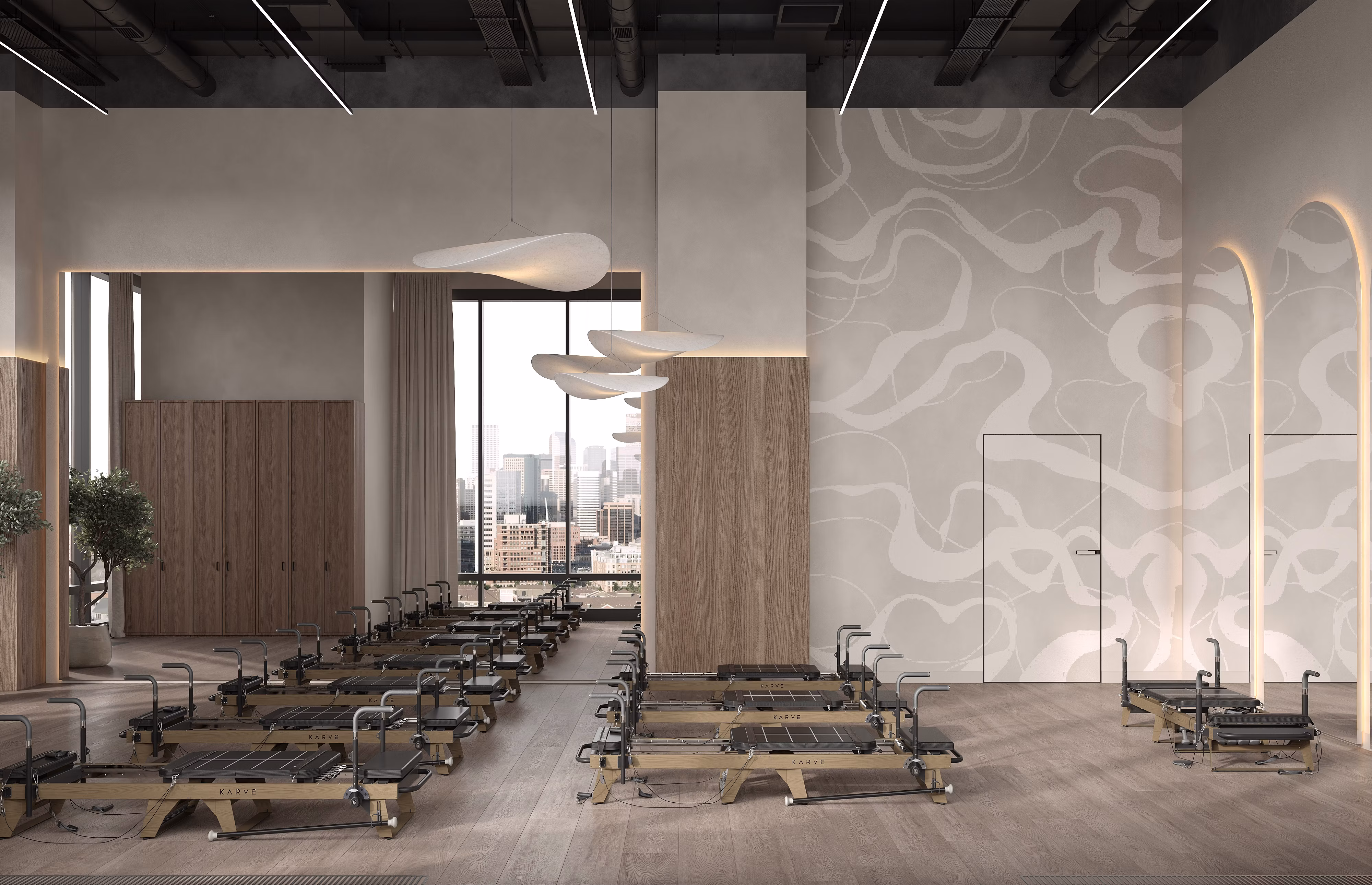 Studio de Pilates Reformer illustratif